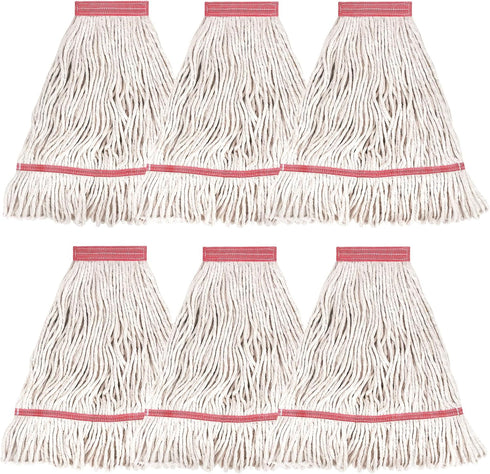 Matthew Cleaning Heavy Duty Mop Head Replacement for General Floor Cleaning, Wet Industrial Blue Cotton Looped End