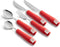 Special Supplies Adaptive Utensils Set, 5-Piece Non-Slip Handles for Hand Tremors, Arthritis, or Elderly Use