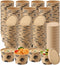 Ninehaoou 100 Pcs 8 oz Paper Soup Containers with Lids Disposable Kraft Paper