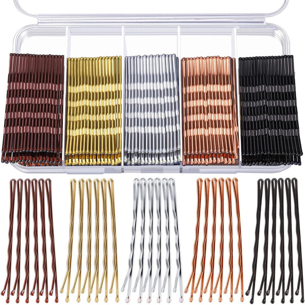 Teenitor 250count Bobby Pins, 2.75inch Large Bobby Pins, Brown Black Blonde Silver for Women Girls, Large Pins for