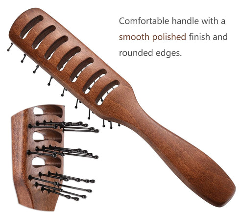 PERFEHAIR Vented Hair Brush for Blow Drying, Men's Volumizing Hairbrush for Short, Curly, or Straight Hair