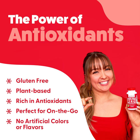Feel Great Vitamins Superfruit Reds – Antioxidant Superfood with Polyphenols for Anti-Aging & Immune Support, 60