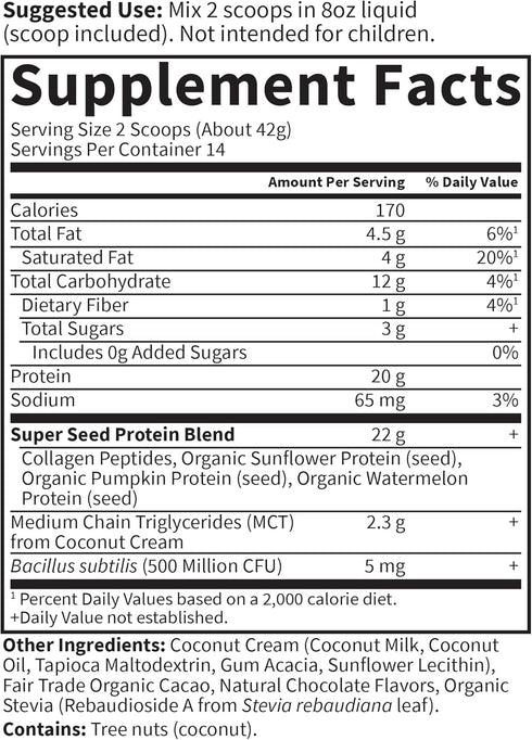 Garden of Life Grass Fed Collagen Protein Powder, Chocolate, 14 Servings for Joints & Muscle Repair