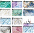 Reginary 20 Pieces Cosmetic Bag for Women, Roomy Zipper Toiletry Bag Pouch, Travel Packing Organizer (Marble)