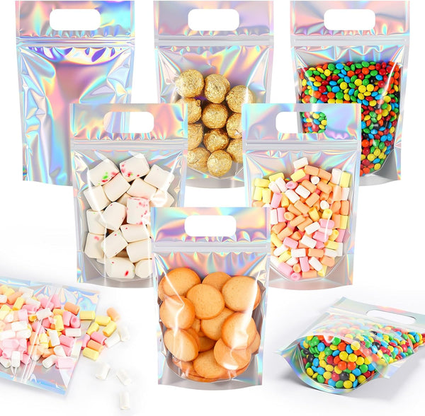 Sinload 120 Pcs Plastic Gift Bag Bulk 5.5 x 8.7 Inch Resealable Party