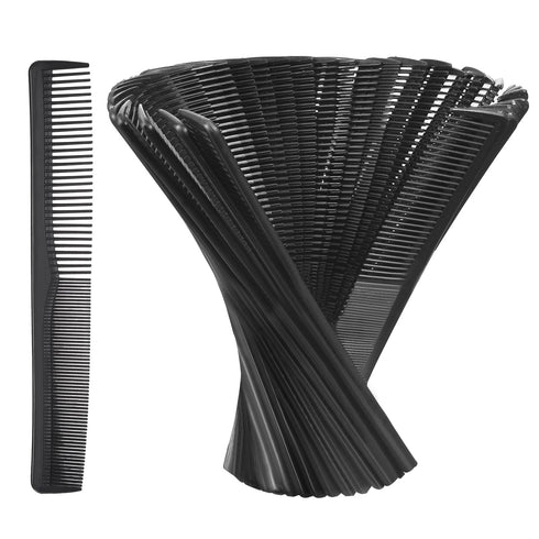 Hestya 36 Pack Hair Comb Bulk, 7 Inch Carbon Fiber Cutting Comb for Men Women, Black
