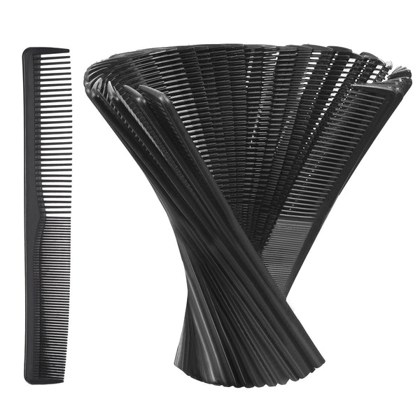 Hestya 36 Pack Hair Comb Bulk, 7 Inch Carbon Fiber Cutting Comb for Men Women, Black