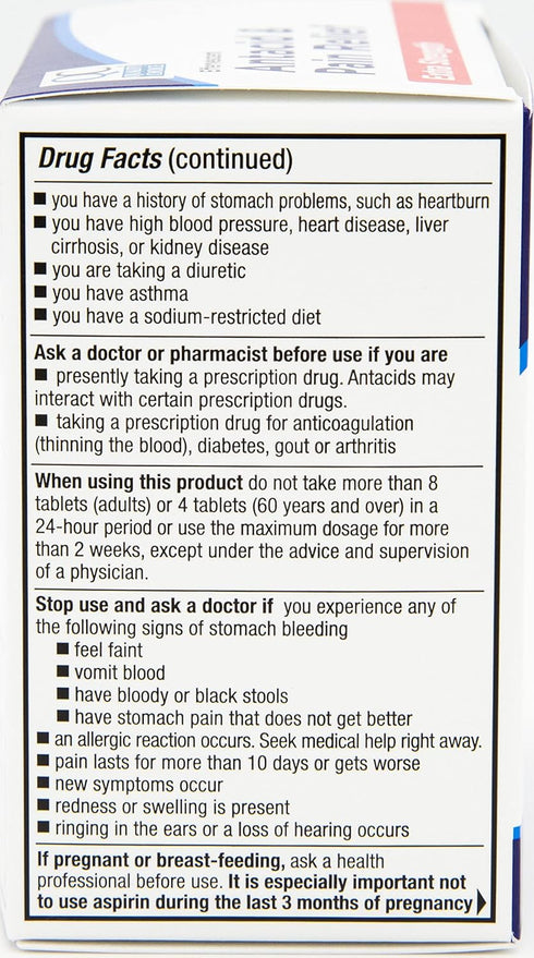 Quality Choice Extra Strength Effervescent Antacid and Pain Relief Tablets, 24 Effervescent Tablets