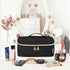 Teamoy Medium Travel Makeup Brush Case, Makeup Train Organizer Bag with Handle for Brushes (up to 9-inch), Black (BAG