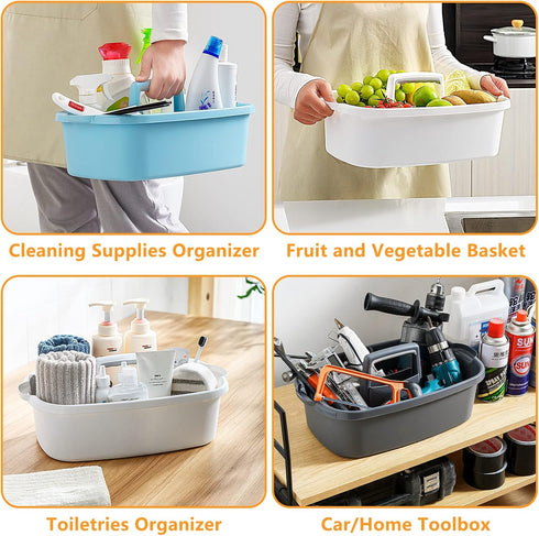 Multi-Purpose Cleaning Caddy with Handle, Portable Shower Organizer/Storage Basket for Bathroom Supplies & Cleaning