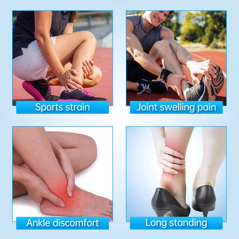 Ankle Ice Pack Wrap for Swelling, Reusable Gel Ice Pack for Injuries, Hot Cold Therapy Sock for Plantar Fasciitis Pain