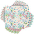 Kitchen Dish Cloths Towels with Blue Flowers and Butterflies, Reusable Super Absorbent Cleaning Rags, 12x12 in 6 Pack