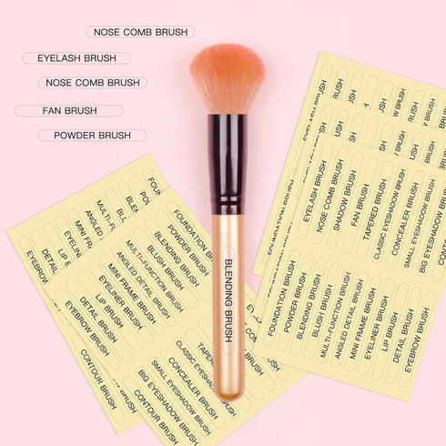 210 PCS Waterproof Makeup Brush Label Stickers, Self-adhesive Foundation Labels for Beauty Use