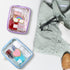 4 Pcs Preppy Patch Makeup Bag - Cute Chenille Letter Pouch, Cosmetic Cases, Toiletry Bag with Zipper for Travel