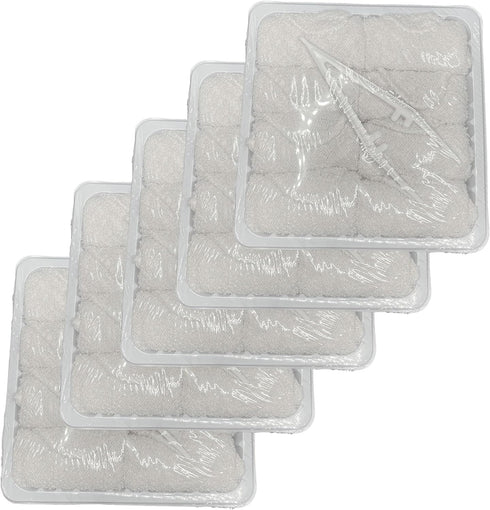 IFENC 40 Count (5 Disposable Hot Towels Lemon Scented Cotton Towelettes, Trays) | Heat or Chill | Oshibori Style