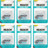 REACH Listerine Cool Mint Dental Floss, 6-Pack, Waxed, Easy on Gums, Fresh Mint