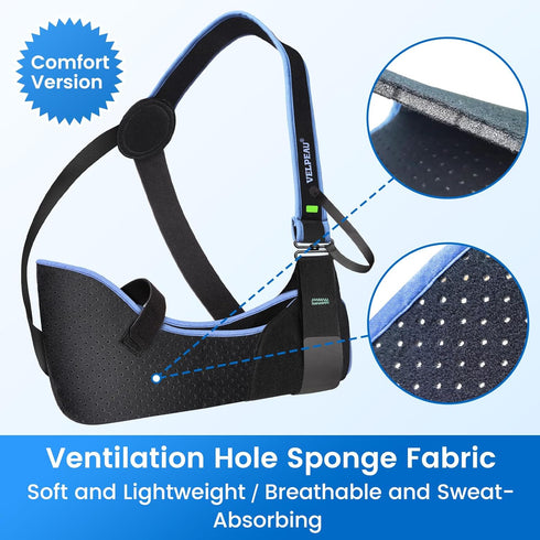 Immobilizer Elbow 33.5-41) Velpeau Arm Sling Shoulder for Women and Men, fit Left or Right Arm - Rotator Cuff Support