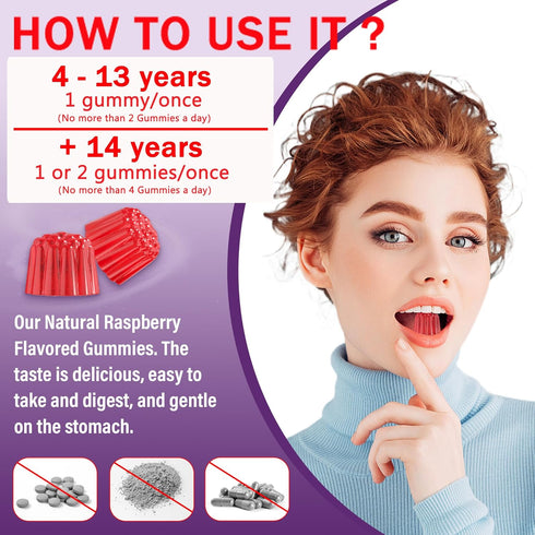 Sugar Free Magnesium Glycinate Gummies 400mg with Saffron, Rhodiola Rosea, Vitamin B6, B12, D3 for Calm - 200mg, 120