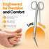 Long Handle Toenail Scissors 6” Nail Clippers for Seniors Podiatrist Manicure Pedicure for Ingrown Toe Nails