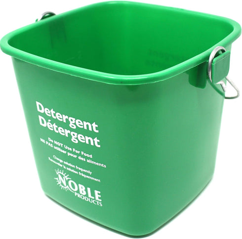 3 Quart Small Green Detergent Bucket - Set of 3 Square Cleaning Containers