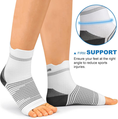 PAPLUS Ankle Brace Compression Socks, 6 Pairs for Men Women, Plantar Fasciitis with Foot Arch Support for Pain Relief