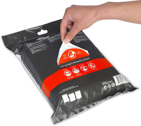 Brabantia PerfectFit Trash Bags, Size M/16 Gal, Thick Plastic Trash Can Liners with Drawstring Handles (40 Bags)