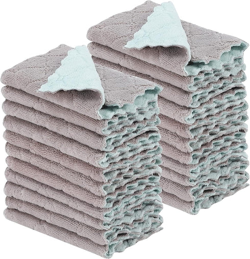 Rachan 22Pack Kitchen Dish Cloths,Reusable Dish Towels,Nonstick Oil Washable Fast Drying,Super Absorbent Coral