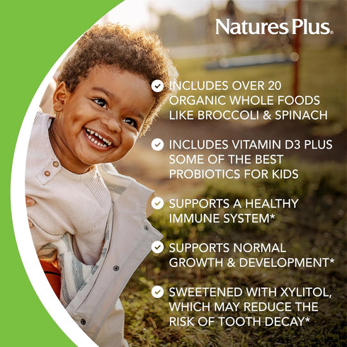 Natures Plus Animal Parade Gold Children's Liquid Multivitamin - 16 fl oz, Natural Tropical Berry Flavor, Immune