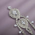 YERTTER Wedding Silver Rhinestone Head Chain Jewelry Forehead Clip Headpiece Hair Accessories for Women