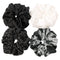 Scrunchies Hair Ties for Women - Big Silk Satin Jumbo Oversized Scrunchy Pack of 4 for Thick Hair, Decoration Hair