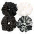 Scrunchies Hair Ties for Women - Big Silk Satin Jumbo Oversized Scrunchy Pack of 4 for Thick Hair, Decoration Hair
