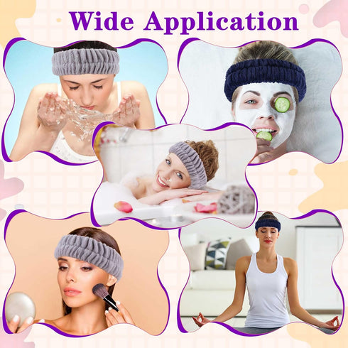 Spa Headband for Washing Face, Soft Makeup Headband for Girls and Women, Skincare Hair Accessory