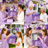 Set 11.8" Purple Big Sister Gift Bag for Girls, Glitters Drip Older Sister Gift Bag with Greeting Card and Tissue Paper