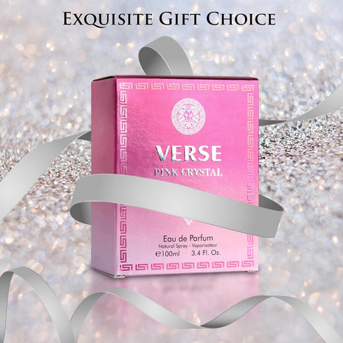 Verse Pink Crystal Eau De Parfum for Women - Elegant 100ml Bottle, Floral & Fruity Scent