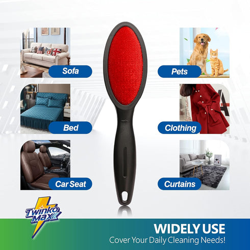 Lint Brush, Pet Hair Remover, Magic Lint Remover Brush, 2-Sided Reusable Cleaning Brush