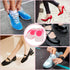 2 Pairs Women Gel Heel Cups - Soft Elastic Massage Heel Cushion for Foot Pain Relief, 4.1 x 2.4 x 0.9in
