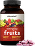 Fruit and Veggies Supplement – 120 Day Supply, 480 Total Vegetarian Capsules | Balance of Natural 40 Whole Fruits & Veggies Blend | Fresh Superfood Formula with Vitamins and Minerals – Non-GMO