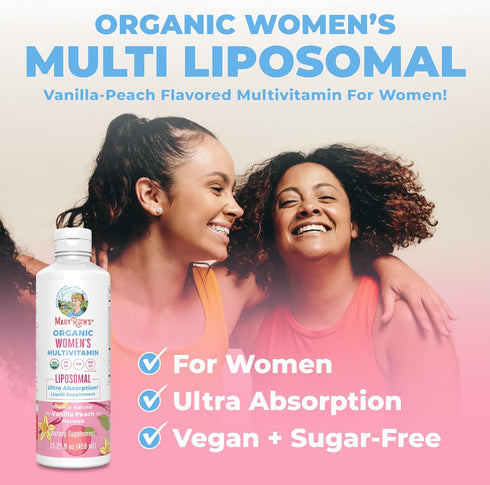 MaryRuth Organics USDA Organic Multivitamin for Women - Sugar Free Liquid Vitamins, Immune Support Supplement,