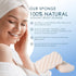 Konjac Body Sponge (2 Pack), 100% Natural & Microplastic Free, Non-Toxic, Biodegradable, Eco-Friendly Packaging