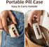 WMuxvia 3 Mini Travel Pill Case Compartment, Airtight Food Grade ABS Pill Organizer, Portable Daily Pill Box