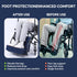 BALAPET Adjustable Height Wheelchair Footrest, High Density Foam Wheelchair Leg Rest with Double Strap Fixation