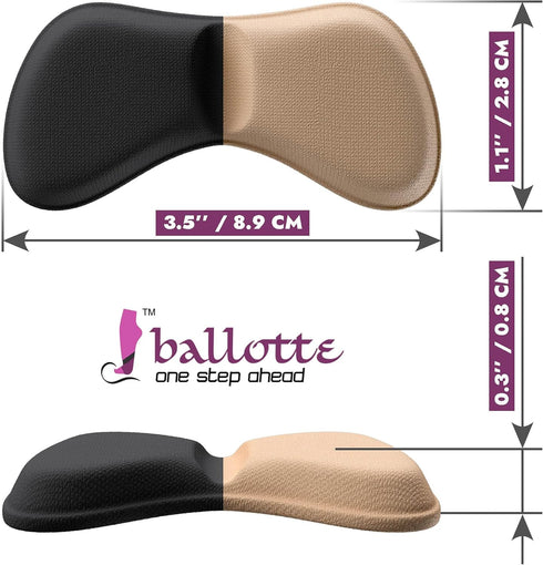 Ballotte Premium Heel Cushion Pad Grips for Women Shoes, 12 Pack Multicolor Foot Inserts for Better Mobility