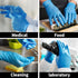 Basic Medical Nitrile Exam Gloves, Powder-Free Non-Sterile Food-Safe Cleaning Disposable Glove, Blue 100Pcs