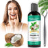 Coconut Mint Oil Pulling, 2 Pack Whitening Mouthwash for Teeth and Gums with Tongue Scraper & Measuring Cup