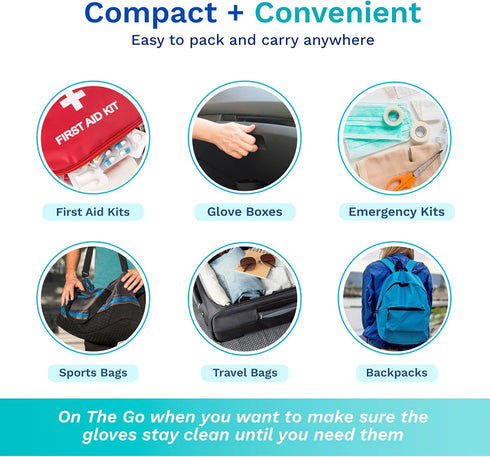 First Aid Gloves, Individually Packaged Set of 20 Pairs