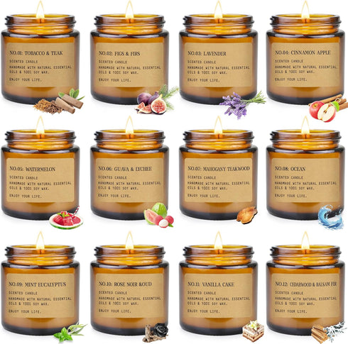 Scented Candles for Home,12 Pack Aromatherapy Candles for Home Scented, Aromatherapy Jar
