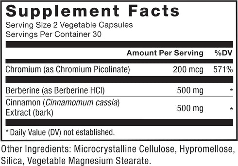 FORCE FACTOR Ultra Berberine Supplement - 60 Capsules, 500mg Berberine with Cinnamon for Cardiovascular Health