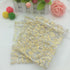 100pcs Sheer Organza Favor Bags for Wedding Baby Shower, Rattan Print Drawstring Pouches, 4x6 inch, White