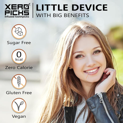 Xero Picks Tea Tree Flavored Toothpicks for Long Lasting Fresh Breath & Dry Mouth Prevention (Citrus)