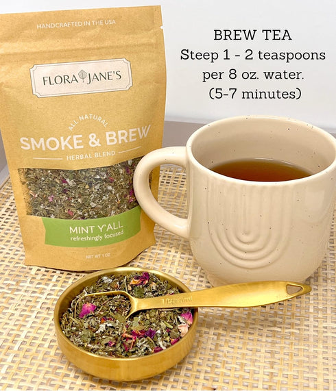 Flora Jane's Smoke & Brew - Balance Out Blend for Mental Support and Relaxation - Organic Herbal Blend